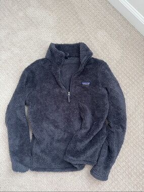 Patagonia Dark Gray Plush Quarter-Zip Fleece Pullover